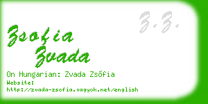 zsofia zvada business card